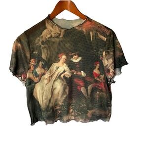 SHEIN Artistic Print Crop Top